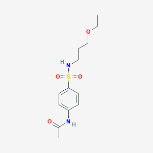 molecular formula C13H20N2O4S B216512 N-{4-[(3-ethoxypropyl)sulfamoyl]phenyl}acetamide 