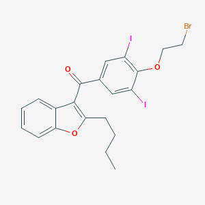 molecular formula C21H19BrI2O3 B021652 2-n-Butyl-4-[(2-bromoethoxy)-3,5-diiodobenzoyl]benzofuran CAS No. 96027-84-8