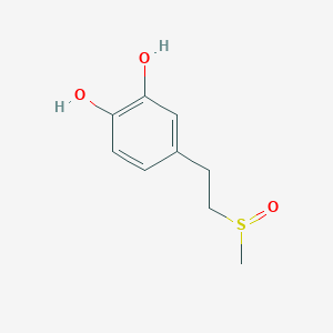 molecular formula C9H12O3S B021657 4-[2-(Methanesulfinyl)ethyl]benzene-1,2-diol CAS No. 104693-04-1