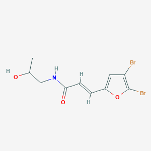 molecular formula C10H11Br2NO3 B021664 N-2-Hydroxypropyl-beta-(4,5-dibromo-2-furyl)acrylamide CAS No. 100036-97-3