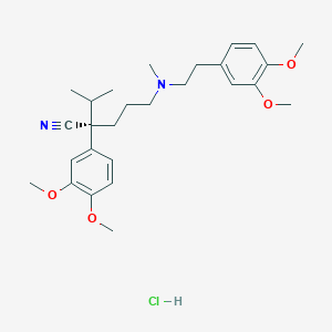 molecular formula C₂₇H₃₉ClN₂O₄ B021681 (-)-Verapamil Hydrochloride CAS No. 36622-28-3