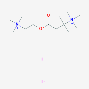 molecular formula C13H30I2N2O2 B021689 trimethyl-[2-methyl-4-oxo-4-[2-(trimethylazaniumyl)ethoxy]butan-2-yl]azanium diiodide CAS No. 108903-57-7
