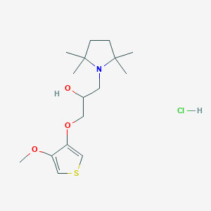 molecular formula C16H28ClNO3S B021696 1-Pyrrolidineethanol, alpha-(((4-methoxy-3-thienyl)oxy)methyl)-2,2,5,5-tetramethyl-, hydrochloride CAS No. 109193-57-9