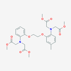 molecular formula C27H34N2O10 B021703 5-Methyl-bis-(2-aminophenoxymethylene)-N,N,N',N'-tetraacetate methyl ester CAS No. 96315-10-5