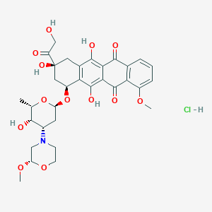 molecular formula C32H38ClNO13 B217054 Nemorubicin Hydrochloride CAS No. 108943-08-4