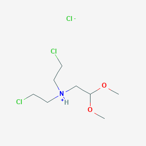 molecular formula C27H30F2N2O3 B217160 ACETALDEHYDE,2-(BIS(2-CHLOROETHYL)AMINO)-,DIMETHYL ACETAL,HYDROCHLO RIDE CAS No. 102585-25-1