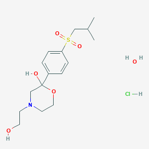 2-Hydroxy-2-(p-(isobutylsulfonyl)phenyl)-4-morpholineethanol hydrochloride hydrate