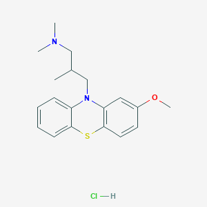molecular formula C19H25ClN2OS B021720 10-(3-(Dimethylamino)-2-methylpropyl)-2-methoxyphenothiazine monohydrochloride CAS No. 4185-80-2