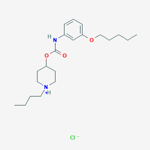 Carbamic acid, (3-(pentyloxy)phenyl)-, 1-butyl-4-piperidinyl ester, monohydrochloride