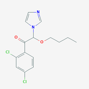 molecular formula C15H16Cl2N2O2 B021722 2-Butoxy-1-(2,4-dichlorophenyl)-2-(1H-imidazol-1-yl)ethanone CAS No. 106837-08-5