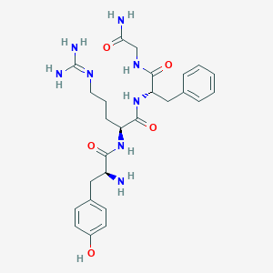 molecular formula C26H36N8O5 B217243 Lumekefamide CAS No. 100304-60-7
