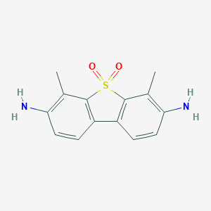 molecular formula C14H14N2O2S B021731 4,6-Dimethyl-5,5-dioxodibenzothiophene-3,7-diamine CAS No. 105524-04-7