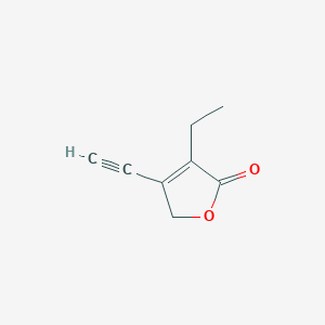 molecular formula C8H8O2 B021744 4-Ethyl-3-ethynyl-2H-furan-5-one CAS No. 109332-79-8
