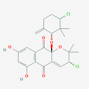 molecular formula C24H26Cl2O6 B217501 Napyradiomycin B2 CAS No. 103106-21-4