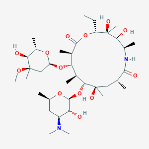 (2R,3S,4R,5R,8R,10R,11R,12S,13S,14R)-11-[(2S,3R,4S,6R)-4-(dimethylamino)-3-hydroxy-6-methyloxan-2-yl]oxy-2-ethyl-3,4,10-trihydroxy-13-[(2R,4R,5S,6S)-5-hydroxy-4-methoxy-4,6-dimethyloxan-2-yl]oxy-3,5,8,10,12,14-hexamethyl-1-oxa-6-azacyclopentadecane-7,15-dione