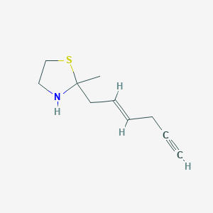 molecular formula C10H15NS B217675 trans-2-(Hex-2-en-5-ynyl)-2-methylthiazolidine CAS No. 102612-92-0