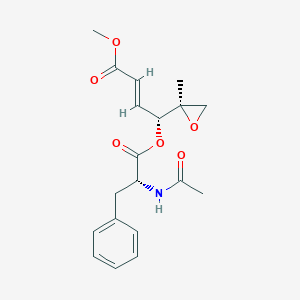 molecular formula C19H23NO6 B217811 Methyl(E,4R)-4-[(2R)-2-acetamido-3-phenyl-propanoyl]oxy-4-[(2R)-2-met hyloxiran-2-yl]but-2-enoate CAS No. 104973-52-6