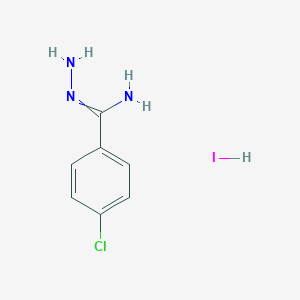 molecular formula C11H16N4O5 B217834 N'-amino-4-chlorobenzenecarboximidamide;hydroiodide CAS No. 101339-66-6