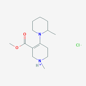 molecular formula C14H25ClN2O2 B217866 METHYL1-METHYL-4-(2-METHYLPIPERIDIN-1-YL)-1,2,3,6-TETRAHYDROPYRIDIN-1-IUM-5-CARBOXYLATE CHLORIDE CAS No. 101952-75-4