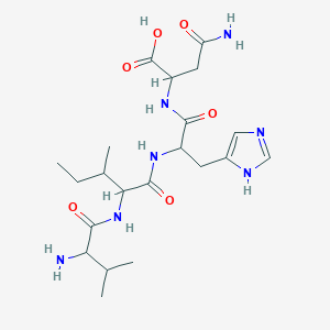 molecular formula C21H35N7O6 B021799 Angiotensinogen fragment 11-14 CAS No. 102813-98-9