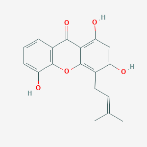 molecular formula C18H16O5 B021802 1,3,5-Trihydroxy-4-(3-methylbut-2-en-1-yl)-9H-xanthen-9-one CAS No. 53377-61-0