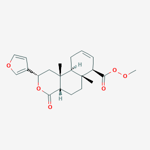 molecular formula C21H26O6 B218069 methyl (2S,4aS,6aR,7R,10aR,10bR)-2-(furan-3-yl)-6a,10b-dimethyl-4-oxo-1,2,4a,5,6,7,10,10a-octahydrobenzo[f]isochromene-7-carboperoxoate CAS No. 110382-43-9