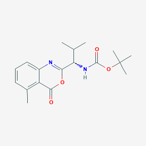 (1-(5-Methyl-4-oxo-4H-3,1-benzoxazin-2-yl)-2-methylpropyl)carbamic acid 1,1-dimethylethyl ester