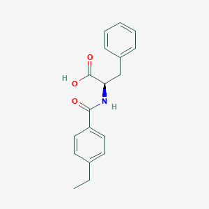 molecular formula C18H19NO3 B218097 N-(4-Ethylbenzoyl)phenylalanine CAS No. 105746-24-5