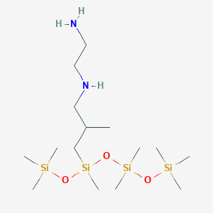 molecular formula C15H42N2O3Si4 B218120 N'-[3-[[dimethyl(trimethylsilyloxy)silyl]oxy-methyl-trimethylsilyloxysilyl]-2-methylpropyl]ethane-1,2-diamine CAS No. 106842-44-8