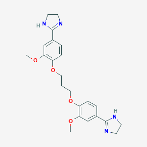 molecular formula C23H28N4O4 B021815 1,3-Bis(4-(imidazolin-2-yl)-2-methoxyphenoxy)propane CAS No. 109444-03-3