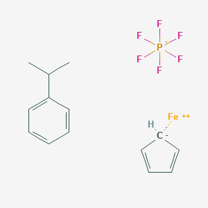 molecular formula C14H22F6FeP- B218185 Cumene;cyclopentane;iron;hexafluorophosphate CAS No. 32760-80-8