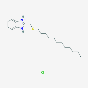 molecular formula C20H33ClN2S B218199 2-(dodecylsulfanylmethyl)-1H-benzimidazol-3-ium chloride CAS No. 102516-99-4