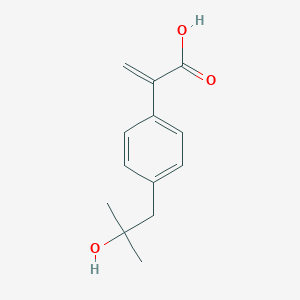 molecular formula C13H16O3 B021821 2-[p-(2-Methyl-2-hydroxypropyl)phenyl]propenoic Acid CAS No. 75626-01-6