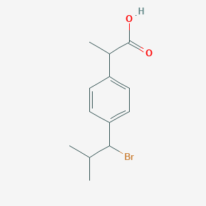 molecular formula C13H17BrO2 B021825 2-[p-(1-Bromo-2-methylpropyl)phenyl]propionic Acid CAS No. 75625-98-8