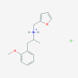 molecular formula C12H17N3O10 B218308 furan-2-ylmethyl-[1-(2-methoxyphenyl)propan-2-yl]azanium;chloride CAS No. 101104-92-1