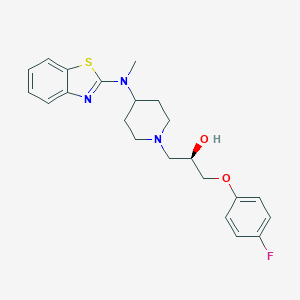 molecular formula C22H26FN3O2S B218329 Sabeluzole, (R)- CAS No. 104607-84-3
