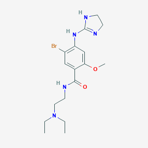 molecular formula C17H26BrN5O2 B021836 Benzamide, 5-bromo-N-(2-(diethylamino)ethyl)-4-((4,5-dihydro-1H-imidazol-2-yl)amino)-2-methoxy- CAS No. 111049-51-5