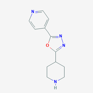 molecular formula C12H14N4O B021855 2-(哌啶-4-基)-5-(吡啶-4-基)-1,3,4-噁二唑 CAS No. 732978-38-0
