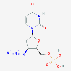 molecular formula C11H7ClN2O B218575 [(2S,3S,5R)-3-azido-5-(2,4-dioxopyrimidin-1-yl)oxolan-2-yl]methyl dihydrogen phosphate CAS No. 117783-53-6