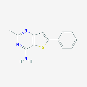 molecular formula C13H11N3S B021865 2-Methyl-6-phenylthieno[3,2-d]pyrimidin-4-amine CAS No. 109879-70-1