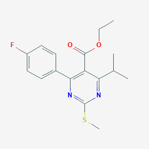 molecular formula C17H19FN2O2S B021882 Ethyl 4-(4-Fluorophenyl)-6-isopropyl-2-methylthiopyrimidine-5-carboxylate CAS No. 147118-27-2