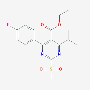 molecular formula C17H19FN2O4S B021889 Ethyl 4-(4-fluorophenyl)-6-isopropyl-2-(methylsulfonyl)pyrimidine-5-carboxylate CAS No. 147118-28-3