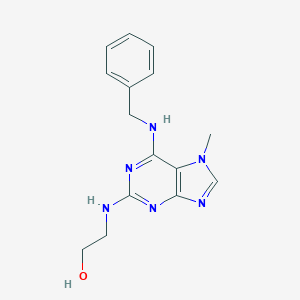 molecular formula C15H18N6O B021897 6-苄氨基-2-(2-羟乙基氨基)-7-甲基嘌呤 CAS No. 101622-50-8
