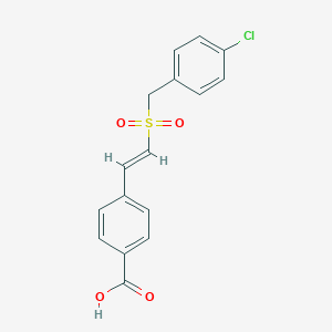 molecular formula C16H13ClO4S B219229 4-[2-[(4-chlorophenyl)methylsulfonyl]ethenyl]benzoic acid CAS No. 334969-03-8