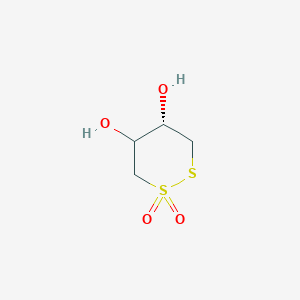 molecular formula C4H8O4S2 B219230 (4S)-1,1-dioxodithiane-4,5-diol CAS No. 120586-50-7