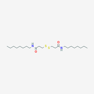 molecular formula C22H44N2O2S2 B021931 丙酰胺，3,3'-二硫代双[N-辛基- CAS No. 33312-01-5