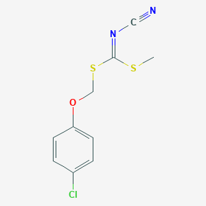 molecular formula C10H9ClN2OS2 B021956 (4-Chlorophenoxy)methyl methyl cyanocarbonodithioimidate CAS No. 109349-01-1