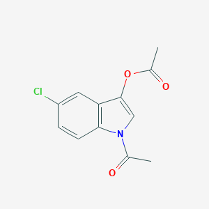 molecular formula C12H10ClNO3 B021976 Acetic acid 1-acetyl-5-chloro-1H-indol-3-yl ester CAS No. 108761-32-6