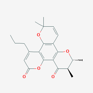 molecular formula C22H24O5 B021983 12-Oxocalanolide A CAS No. 161753-49-7