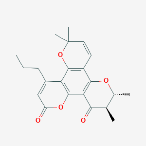 molecular formula C22H24O5 B021983 (+)-12-Oxocalanolide A CAS No. 161753-49-7